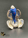 Blue enamel Paint with silver contemporary ganesh idol