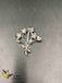 Silver bouquet design cz stones saree pin/ brooch