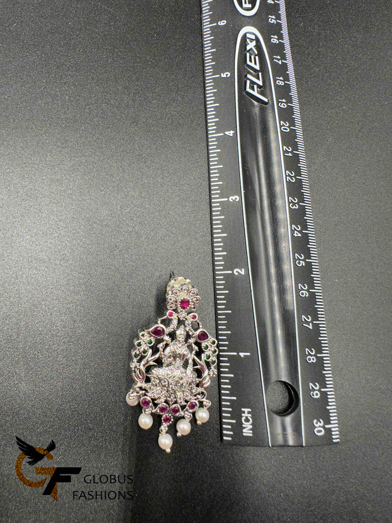 German silver Lakshmi and mango design necklace set