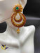 Traditional antique look multicolor stones pendant and earrings