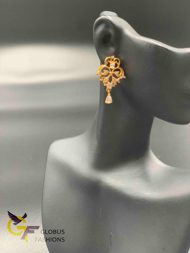Cz stones simple earrings