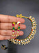 Navarathna Stones with Pearls necklace and matching earrings