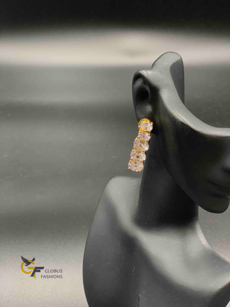 Cz stones Diamond design single line necklace set