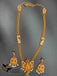Traditional and antique Lakshmi print long necklace with matching earrings