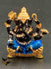 Small black with blue sitting Ganesh car idol