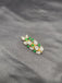 Leaf design emerald stones and cz Stones Saree pin/ brooch