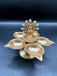 Full gold with pearls Lakshmi design Deepam/ Diya 
Set of 2 deepam