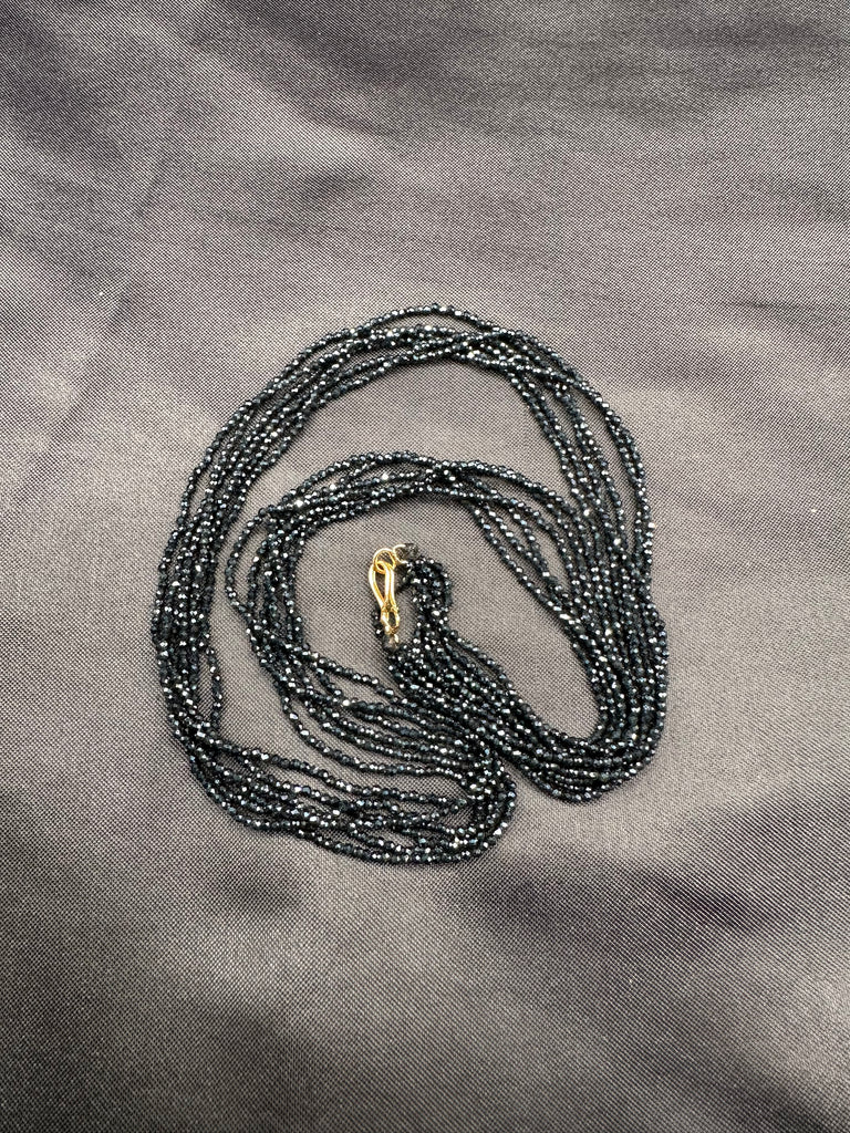 High-quality gunmetal black diamond bead chain