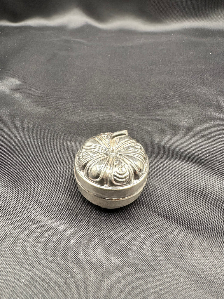 Pumpkin shape pure silver kumkum & Turmeric box