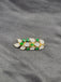 Leaf design emerald stones and cz Stones Saree pin/ brooch