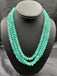 Original sea-green pumpkin beads three three-line chain