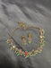 Uncut stones with Navarathna Stones simple necklace set