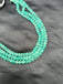 Original sea-green pumpkin beads three three-line chain