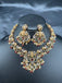 Venkateshwara Swamy face with moissanite stones necklace set