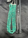 Original sea-green pumpkin beads three three-line chain