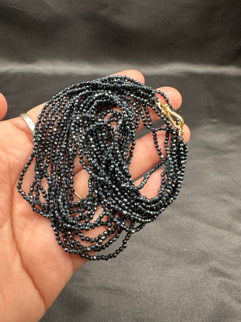 High-quality gunmetal black diamond bead chain