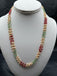 Swarovski pearls with Ruby & Emerald beads three three-line chain