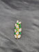 Leaf design emerald stones and cz Stones Saree pin/ brooch