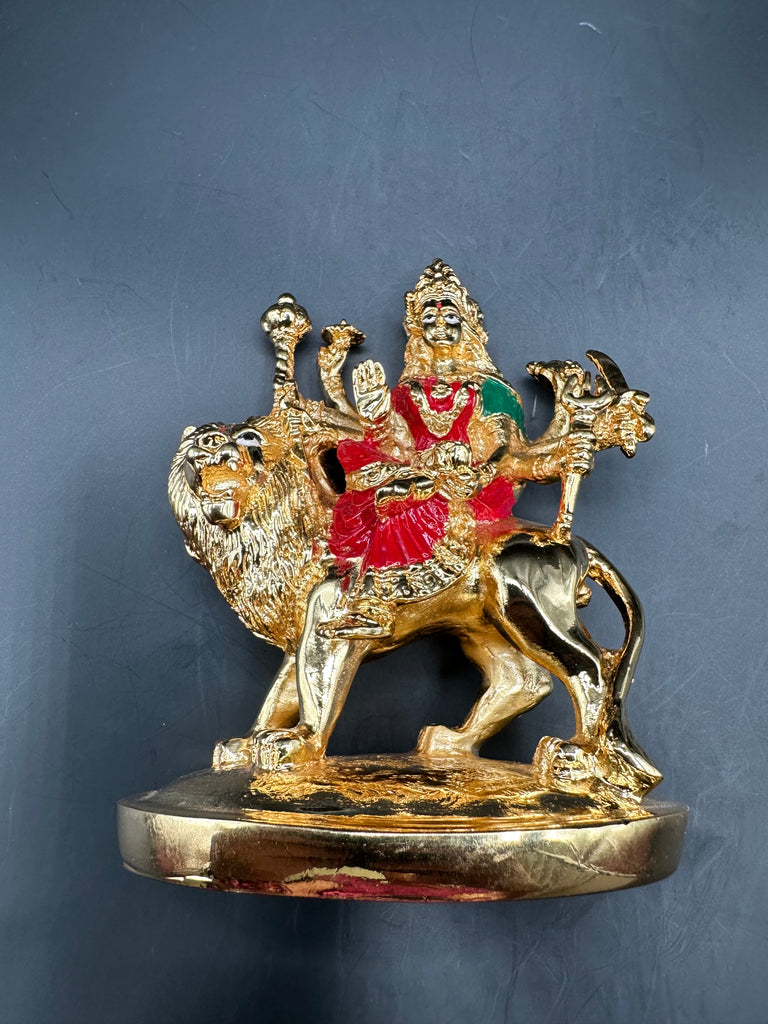 One gram gold Durga Matha & Lion idol