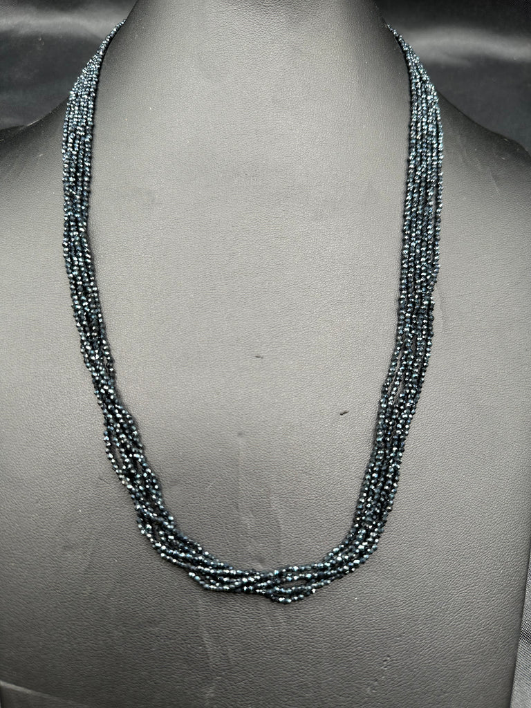 High-quality gunmetal black diamond bead chain