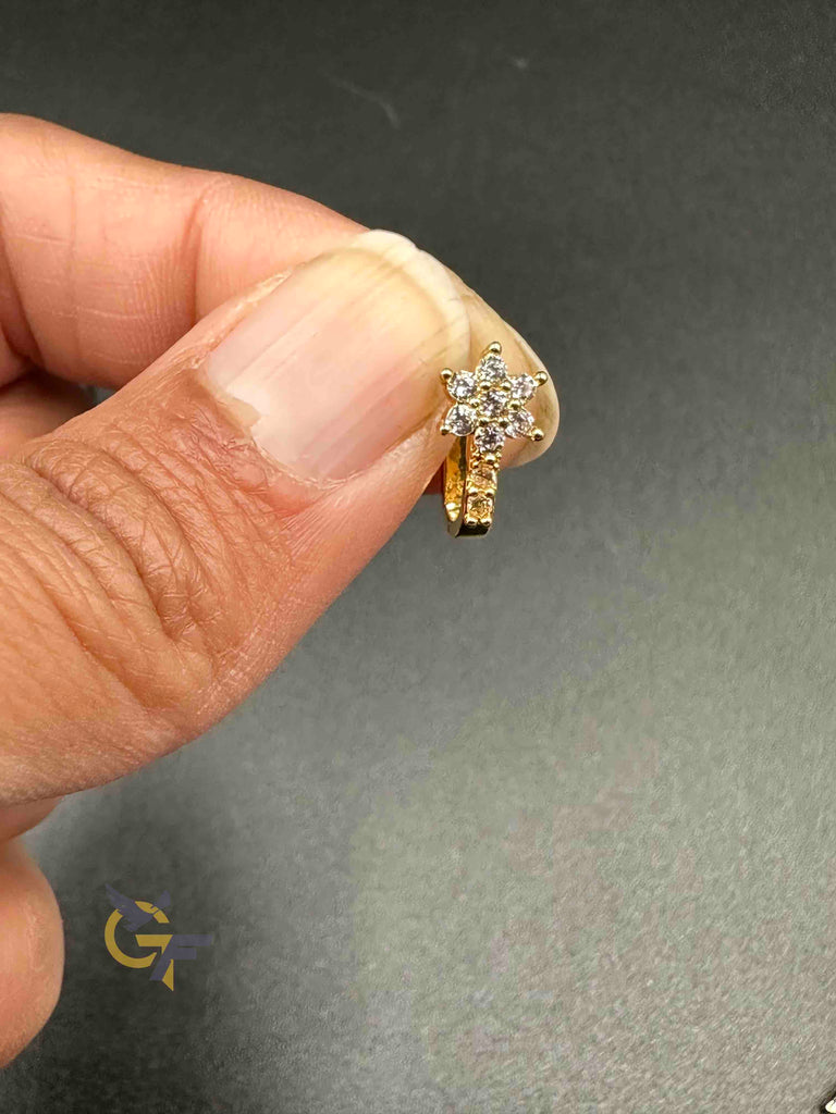 Small flower stones pressing nose pins