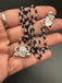 Pure Silver black diamond beads anklets