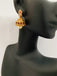 Antique look ruby and cz stones jumka earrings - Globus Fashions