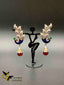 Elegant Peacock design multicolor stones oxidize earrings