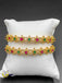 Flower design multicolor stones set of two bangles