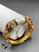 Traditional look Pearls with multicolor Stones big Kada bangle