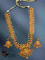 Beautiful and traditional antique temple design multicolor stones necklace set