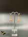 Elegant design cz stones earrings
