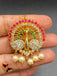 Cute peacock design multicolor stones with a pearls hair clip