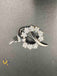 CZ stones silver tone wreath design Saree pin/ brooch