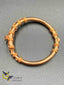 Antique finish front open screw type bracelet bangle