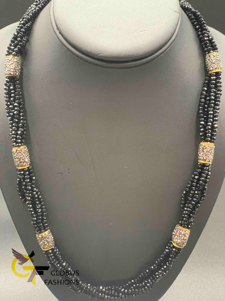 Bunch of black beads chain set