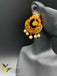 Peacock design multicolor stones with pearls chandbali earrings