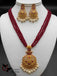 Ruby beads with matching antique pendant set