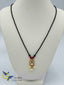 Single line black diamond beads chain with kundan stones pendant