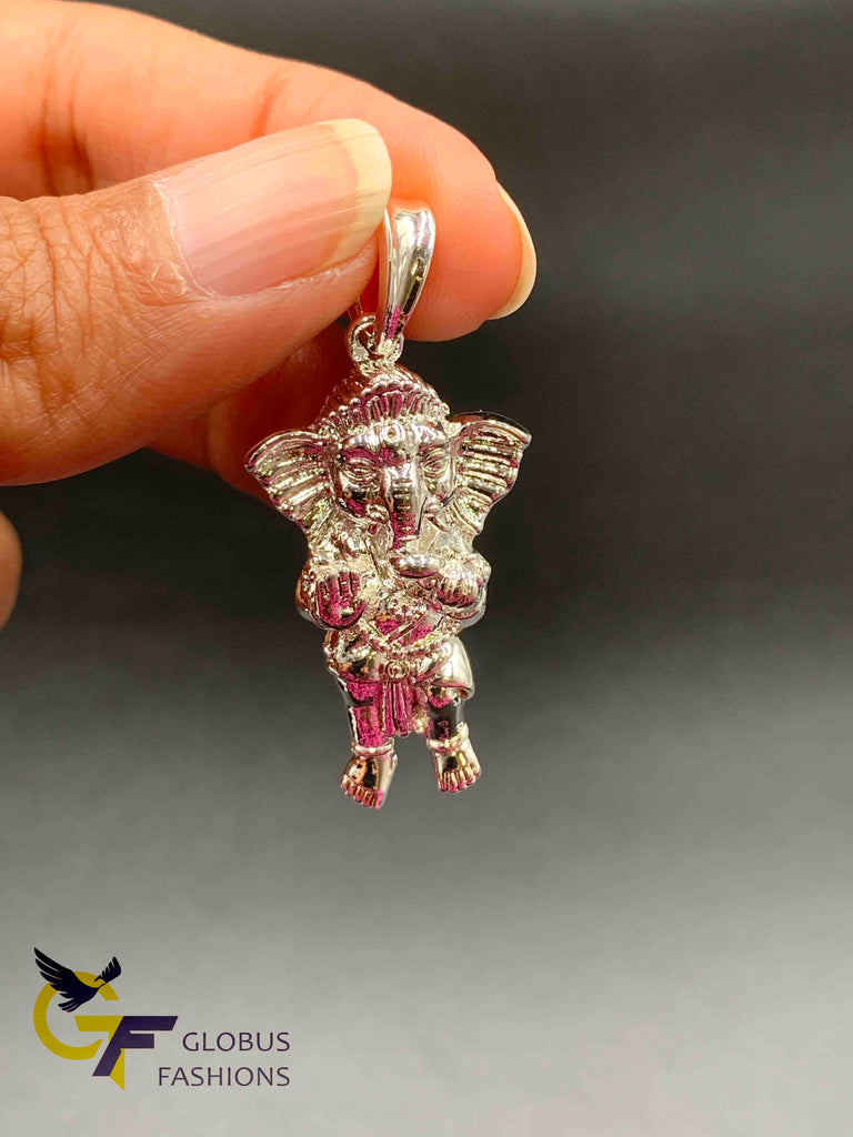 Full silver color lord Ganapathy pendant