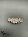 Cute silver color leaf design with white stones hair clip