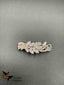 Cute silver color leaf design with white stones hair clip