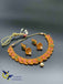 Multicolor stones Traditional antique mango shape necklace set with jumka earrings