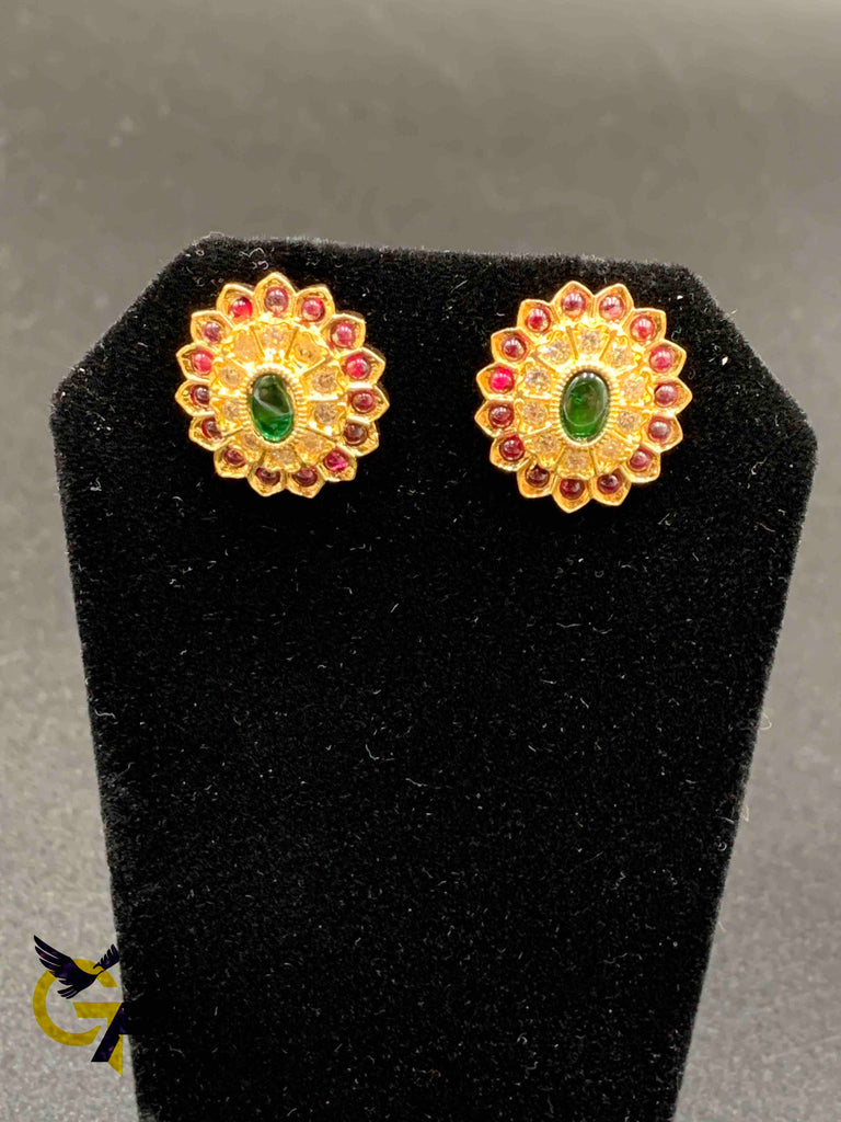 Multicolor Stones stud type earrings