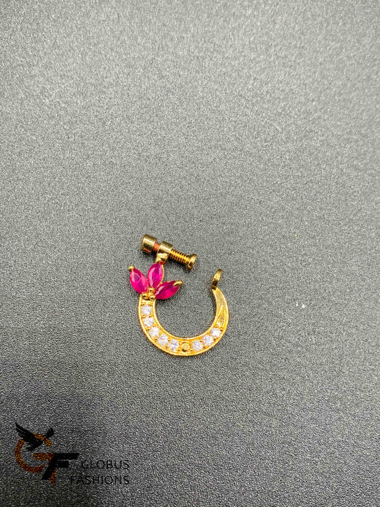Cz stones, Ruby and multicolor stones nose rings