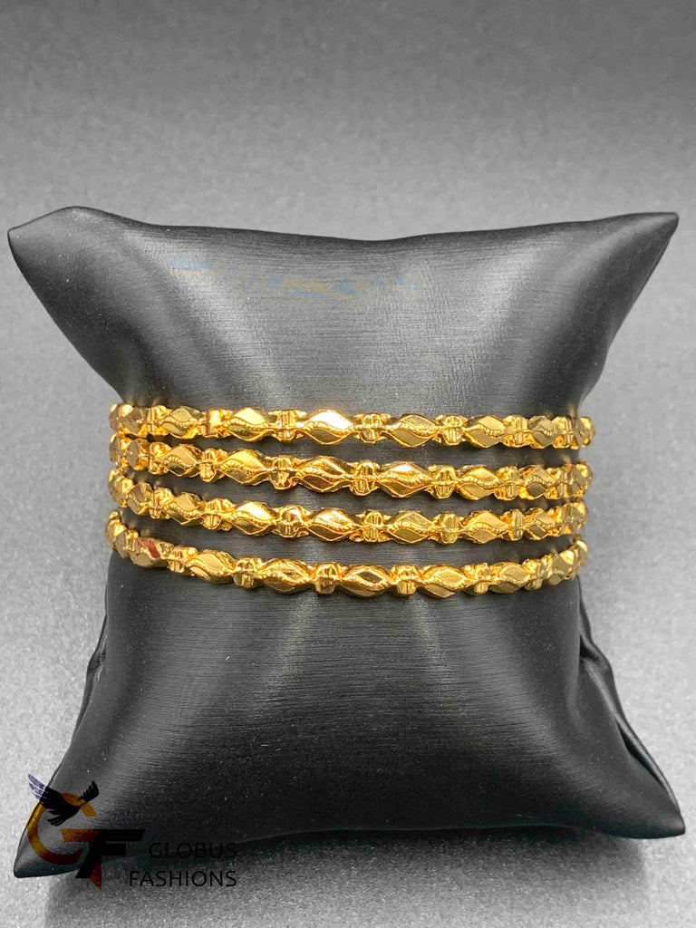Buy Antique Plain Gold Bracelet With Gold Plating 218611 | Kanhai Jewels