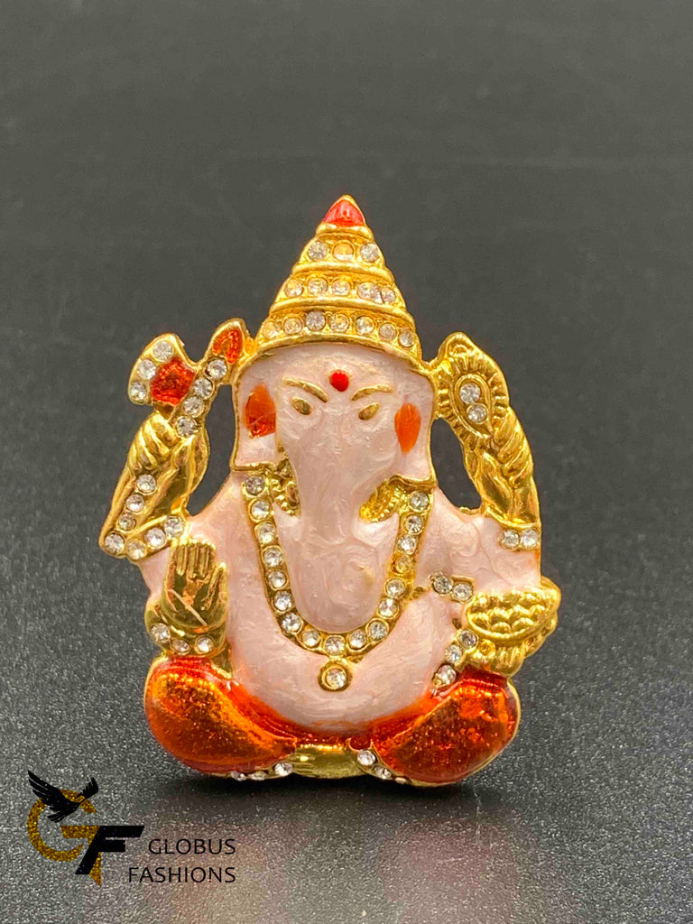 Different color handmade enamel paint Ganesh car idols