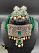 Cz stones and real natural pearls pendant set with emerald and ruby beads choker sets
