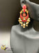 Elegant and traditional look ruby stones chandbali earrings