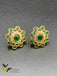 Emerald and Ruby Stones with cz Stones stud type earrings